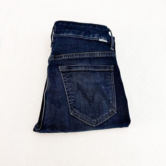 Mother High Waisted Looker Ankle Fray Last Call Denim Jeans Dk Wash Size 26 - Picture 1 of 10